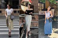10 cách mặc chân váy dài trẻ trung như mỹ nhân Việt