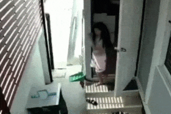 Hãi hùng cảnh người phụ nữ giẫm trúng rắn hổ mang khủng đang trườn trong nhà-1