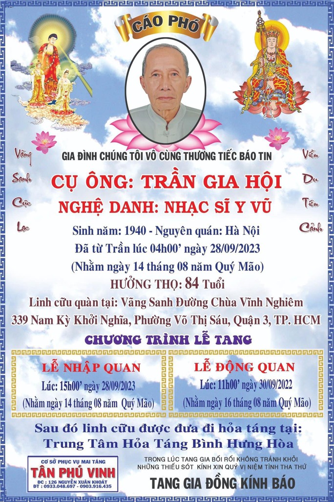 Nhạc sĩ Y Vũ của Tôi đưa em sang sông qua đời-2