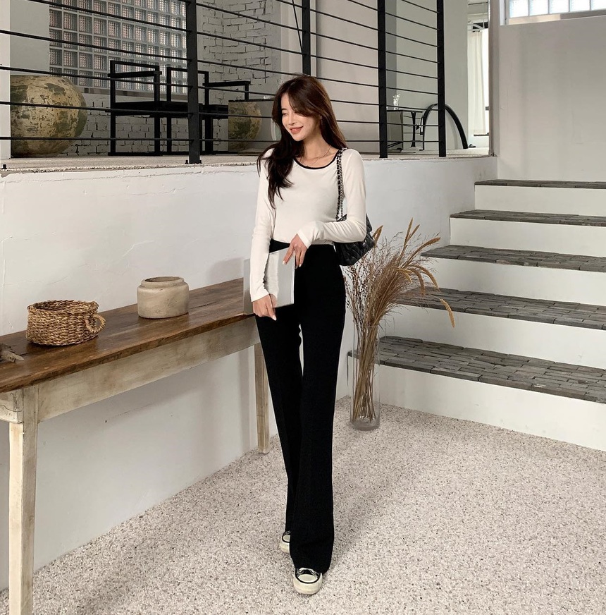 10 cách mặc áo thun dài tay chuẩn thanh lịch tới công sở-8