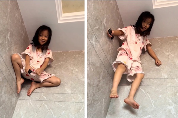 Lén xem camera, mẹ bàng hoàng phát hiện con gái có khả năng như người nhện-1