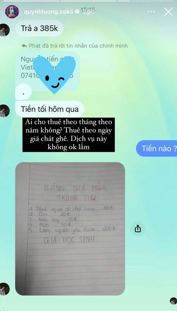 Thiếu gia Trà Vinh bỗng nhắn tin đòi nợ, Quỳnh Lương biết lý do phải chụp màn hình đăng lên cho bõ tức-2