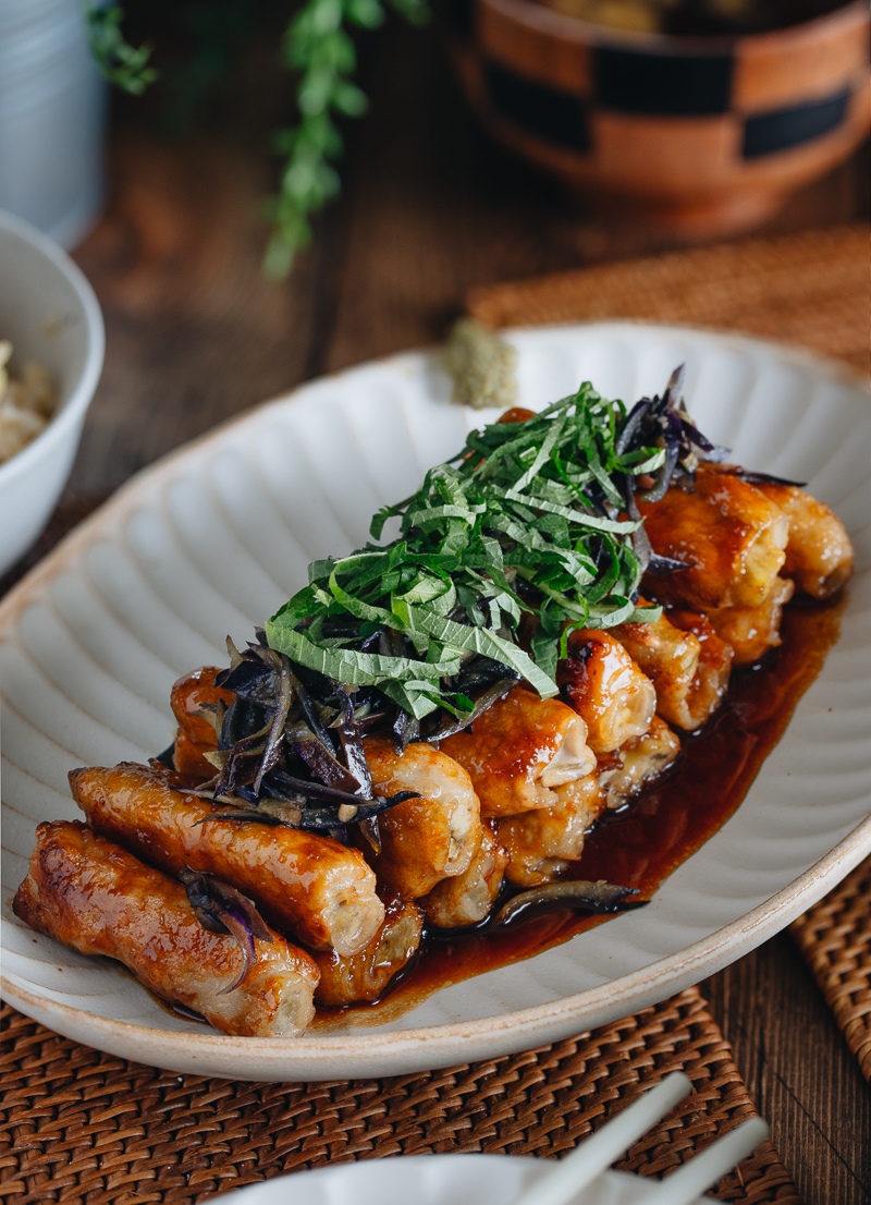 Thịt cuộn cà tím sốt gừng ngon miệng phòng cảm cúm-11