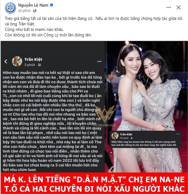 Nam Em - Nam Anh bị ông bầu Hoa hậu tố chuyên đi nói xấu người khác, chính chủ phản bác cực gắt-3