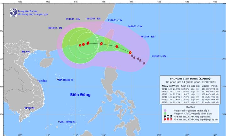 Tin bão mới nhất chiều 3/10 và cảnh báo triều cường ven biển Đông Nam Bộ-1