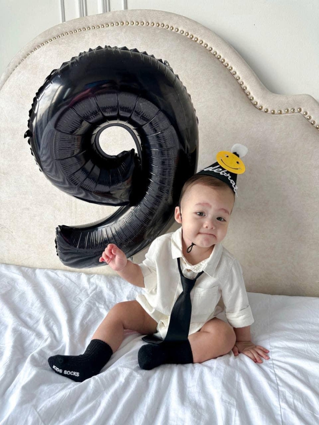 Con trai Bùi Tiến Dũng 9 tháng tuổi đã được rèn làm thủ môn-2