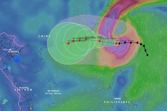 Bão KOINU vào Biển Đông hôm nay, mạnh cấp 14