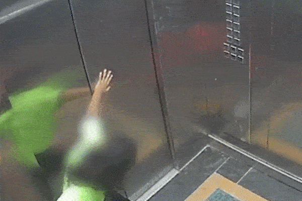 Phản ứng cực nhanh, bé trai cứu chó cưng thoát nạn trong thang máy-1