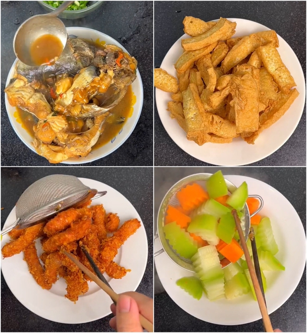 Chàng trai nấu lại mâm cơm 800k với giá chưa bằng một nửa: 4 người ăn no nhưng 8 người chắc vẫn thiếu-3