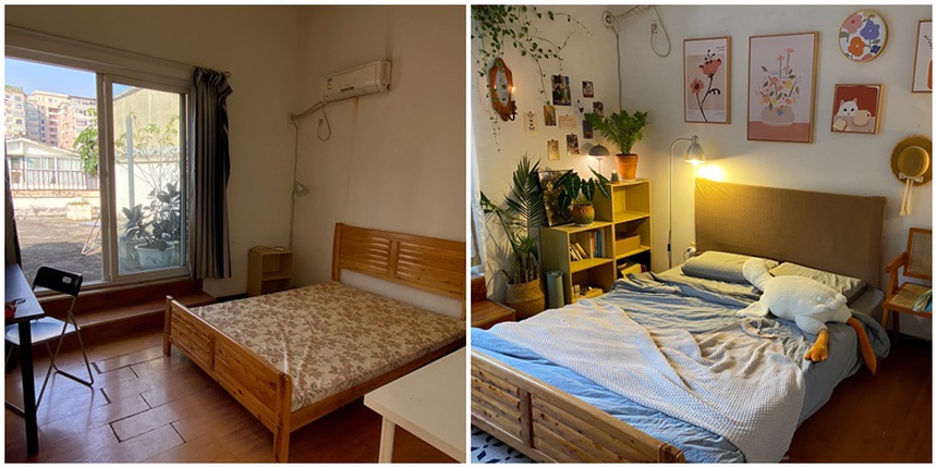 Đi thuê nhà, cô gái cải tạo sân thượng cũ thành vườn chill lãng mạn-10