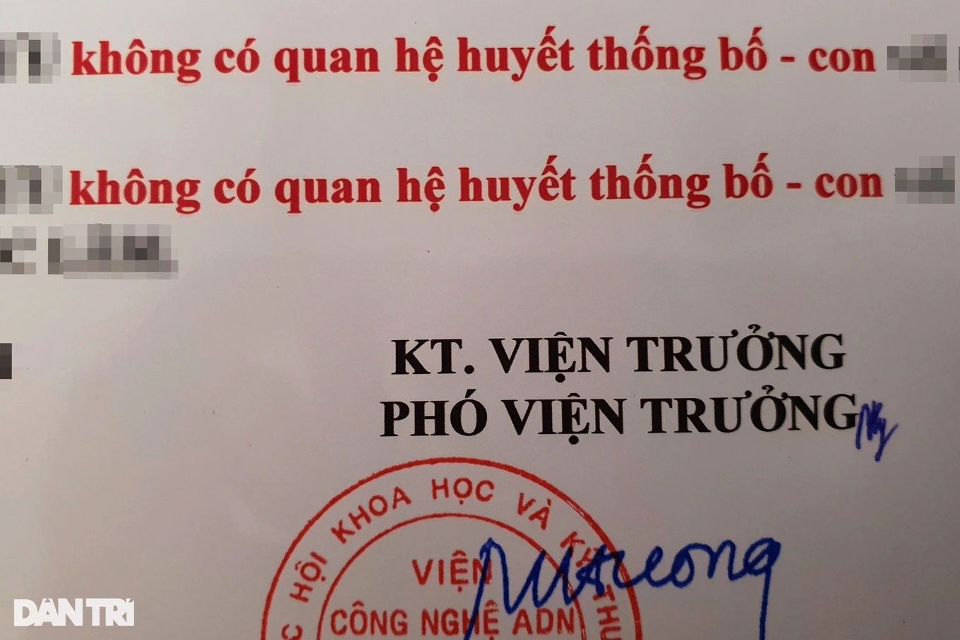 Người phát hiện 2 con không cùng huyết thống yêu cầu xác định cha của trẻ-1
