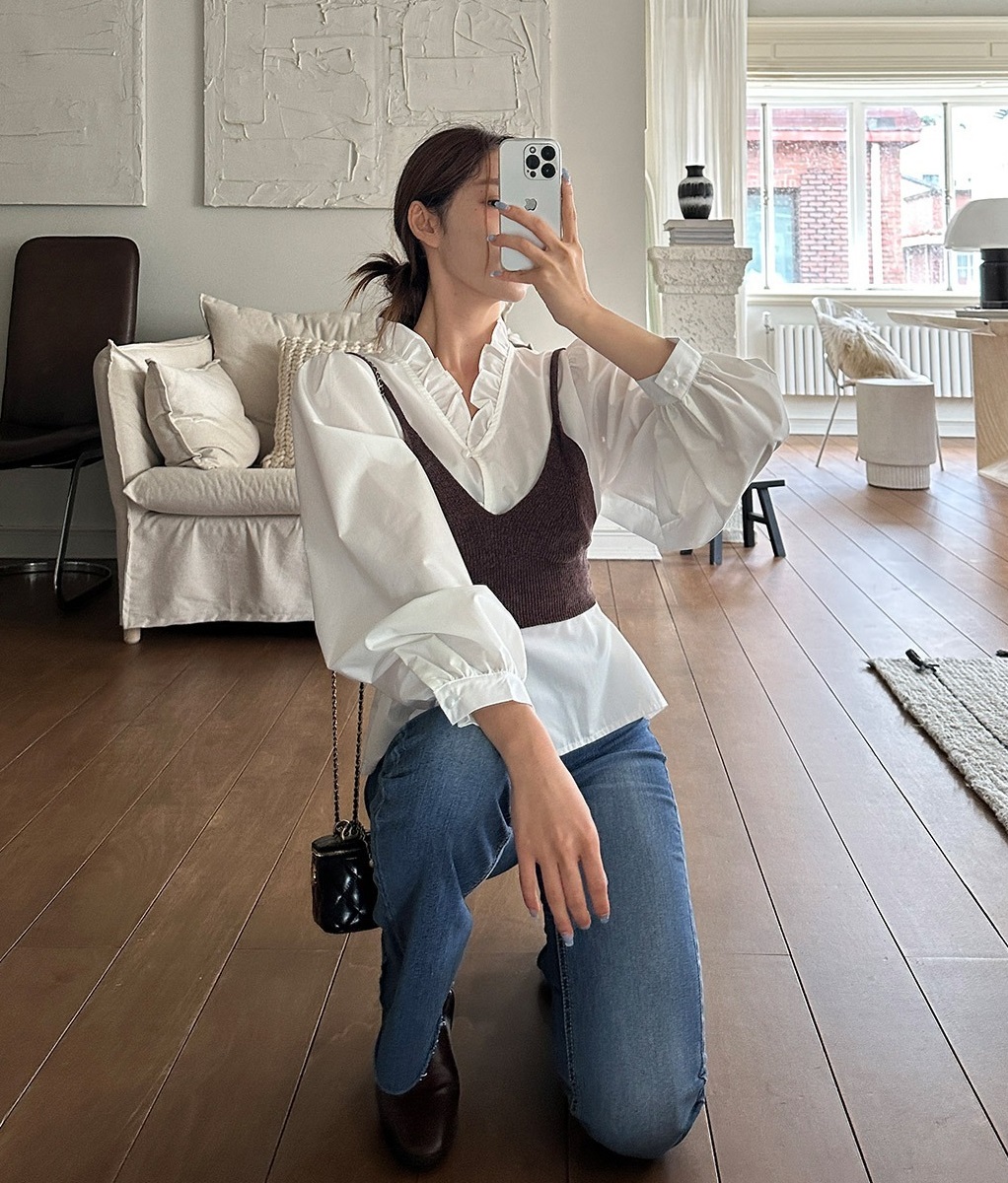 10 cách diện áo blouse tay bồng sang trọng, không bị sến-10