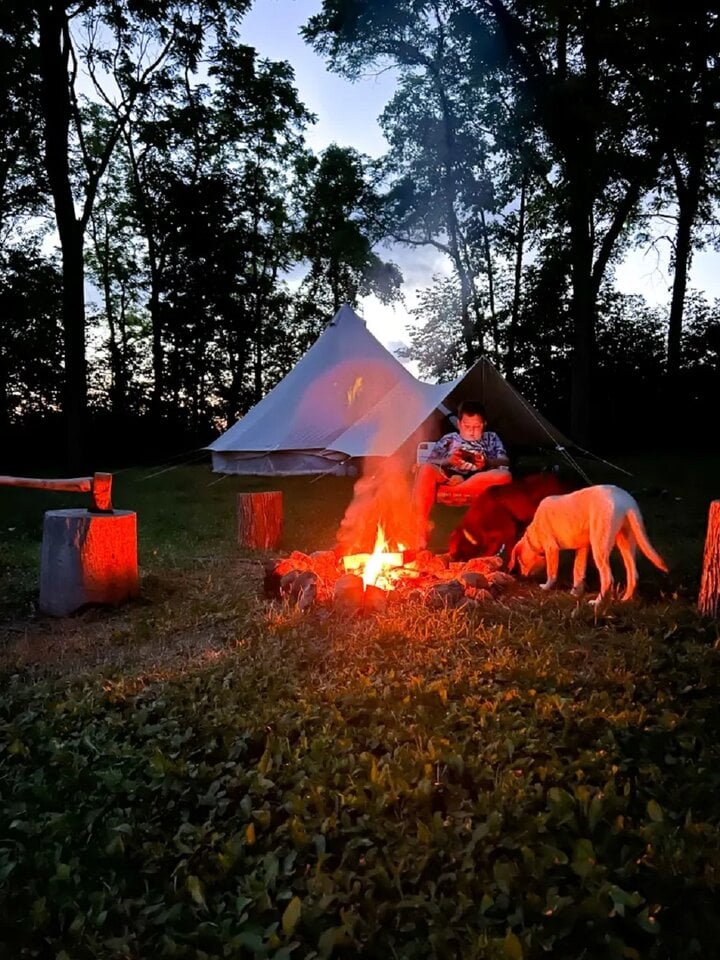 2 năm tiết kiệm 1,2 tỷ đồng nhờ ở lều, bà mẹ bỏ việc vì không cần tiền nữa-4