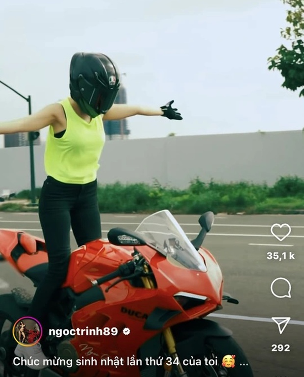 Bị xử phạt hành chính vì diễn xiếc trên moto, Ngọc Trinh có động thái gì?-5