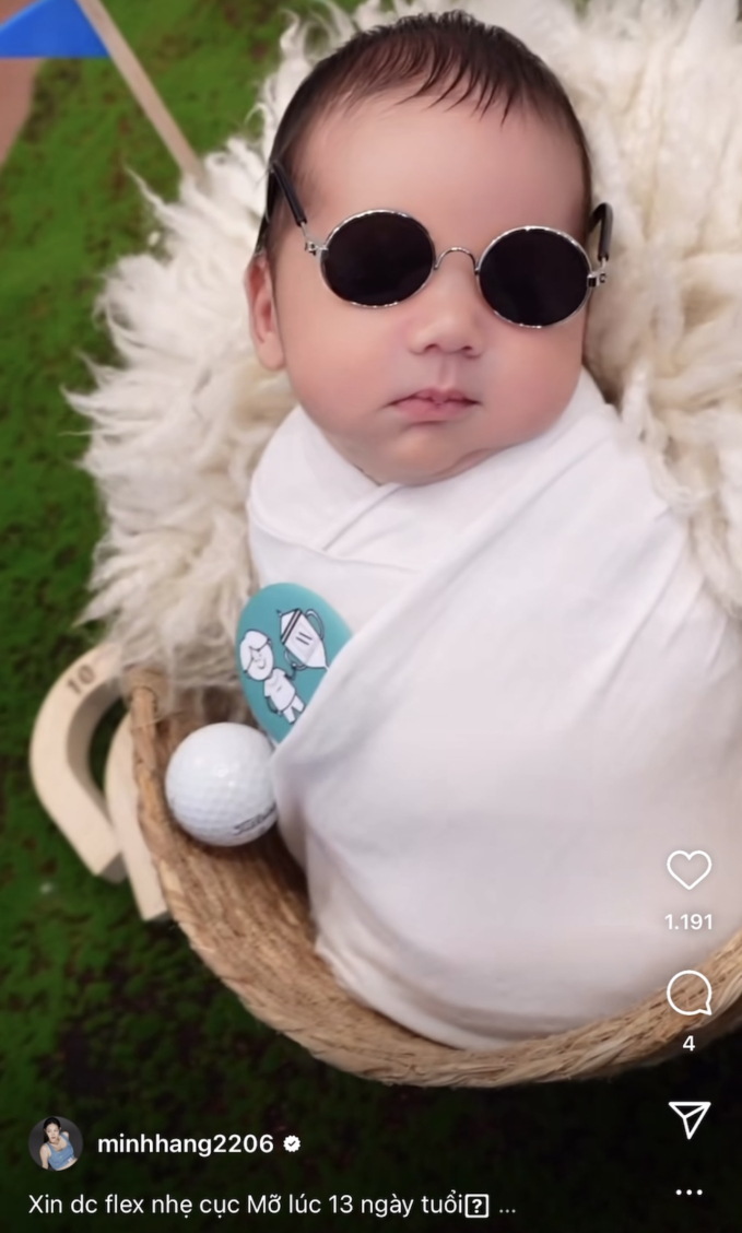 Sau thời gian giấu kín, Minh Hằng lần đầu tiên khoe chính diện gương mặt con đầu lòng-1