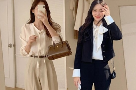 9 công thức diện áo blouse buộc dây điệu đà cho mùa thu