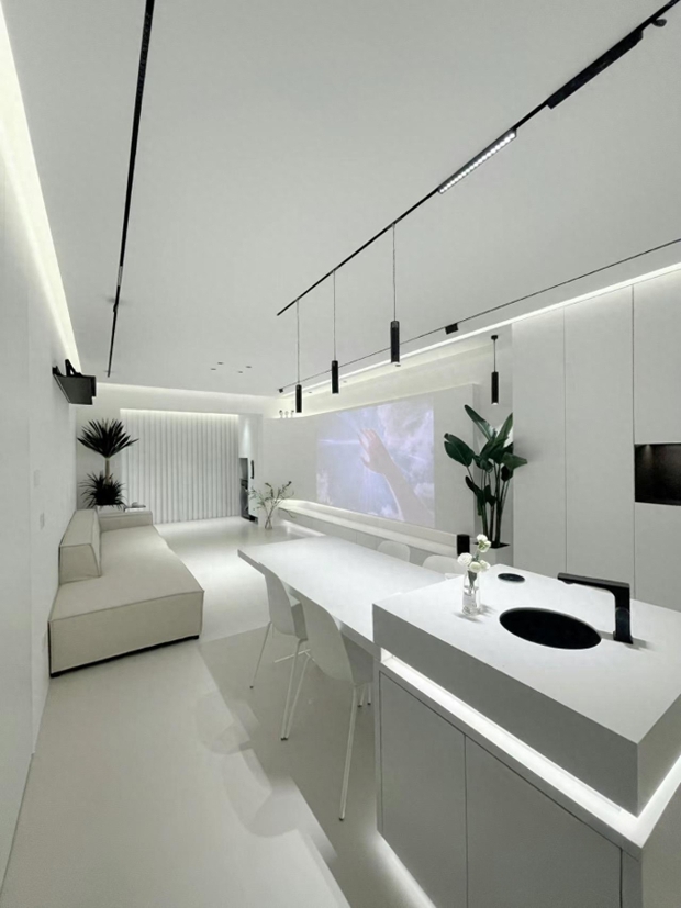 Căn hộ 98m2 full màu trắng khiến ai nhìn cũng ngỡ ngàng vì tối giản quá mức, gia chủ thậm chí không có TV-1