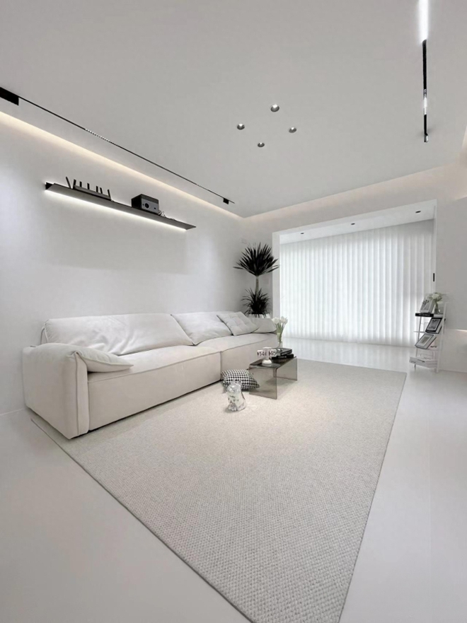 Căn hộ 98m2 full màu trắng khiến ai nhìn cũng ngỡ ngàng vì tối giản quá mức, gia chủ thậm chí không có TV-5