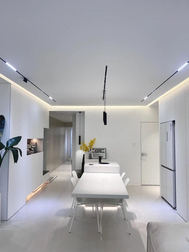 Căn hộ 98m2 full màu trắng khiến ai nhìn cũng ngỡ ngàng vì tối giản quá mức, gia chủ thậm chí không có TV-6