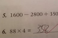 Phụ huynh bó tay vì một chi tiết trong bài Toán lớp 3: 1600 - 2800 + 3500 = ?