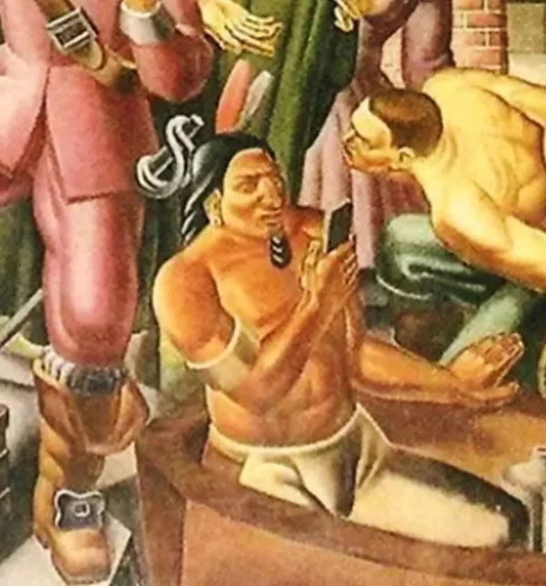 Phóng to 10 lần bức tranh cổ từ năm 1937, dân mạng phát hiện món đồ tương lai: Thời nay ai cũng có 1 chiếc-2