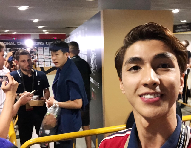 Diễn viên Bình An khoe đi đu Son Heung-min, vợ Á hậu có phản ứng gì?-1