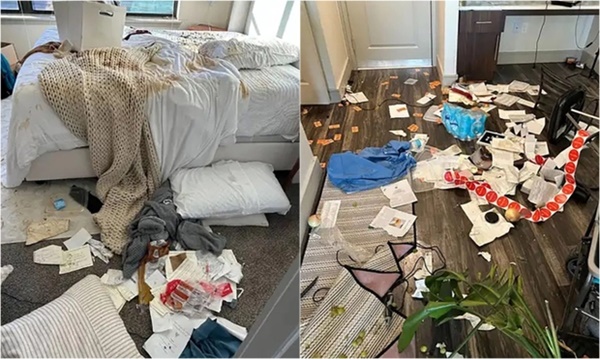 Căn hộ biến thành cảnh tượng kinh hoàng chỉ sau vài tiếng đi vắng, gia chủ tái mặt với hình ảnh được camera ghi lại-2