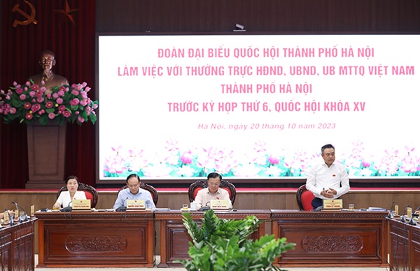 Đoàn đại biểu Quốc hội thành phố Hà Nội làm việc với các cơ quan trước kỳ họp thứ 6, Quốc hội khóa XV-3