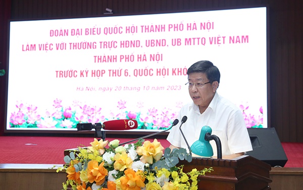 Đoàn đại biểu Quốc hội thành phố Hà Nội làm việc với các cơ quan trước kỳ họp thứ 6, Quốc hội khóa XV-4