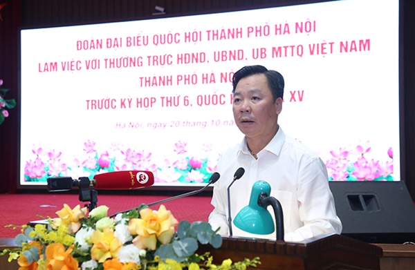 Đoàn đại biểu Quốc hội thành phố Hà Nội làm việc với các cơ quan trước kỳ họp thứ 6, Quốc hội khóa XV-6