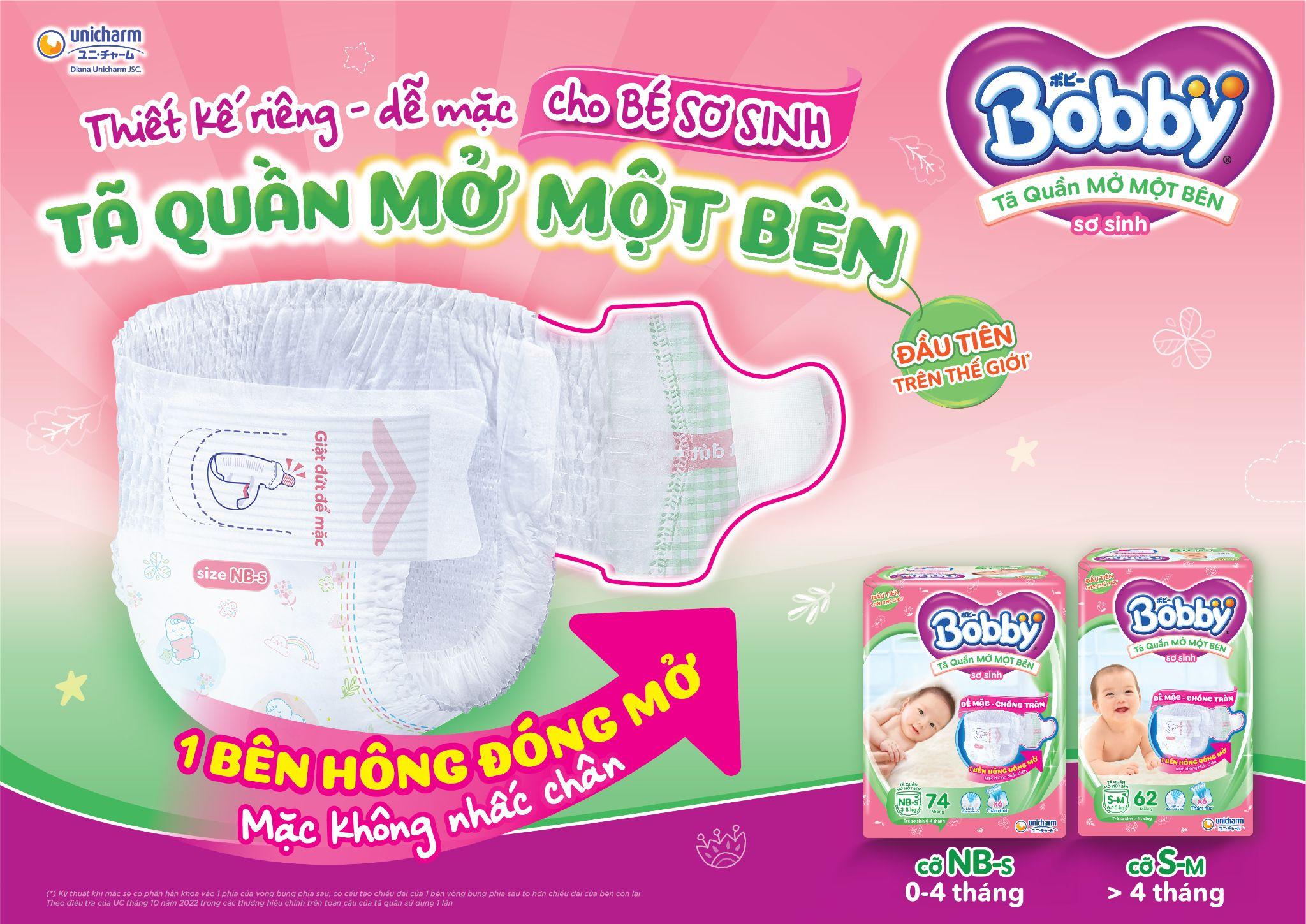 Đã có tã quần mở một bên Bobby cho bé sơ sinh-1