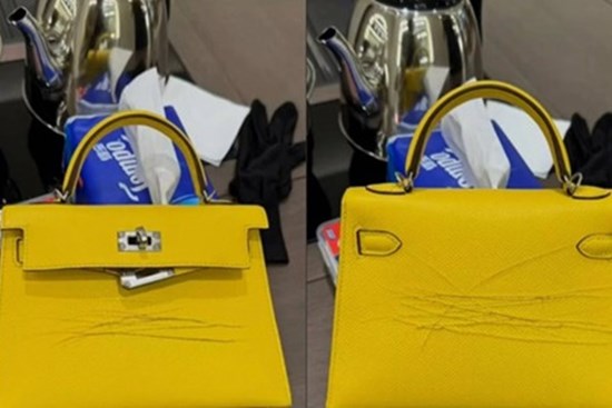 Cãi nhau với người yêu, cô gái cào xé chiếc túi hiệu nửa tỷ