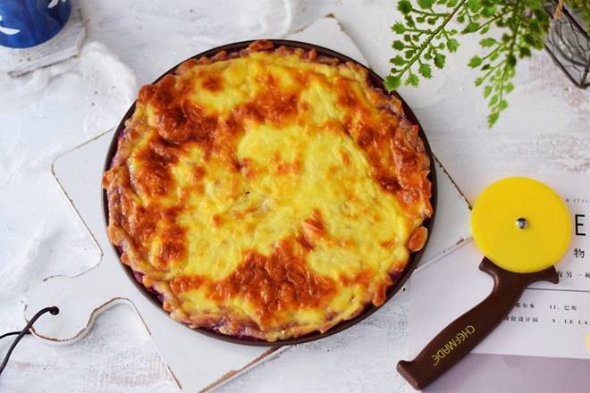 Nhà còn củ khoai lang tím đem làm bánh pizza ai cũng ngạc nhiên, nhìn thành phẩm cho ngay 100 điểm không có nhưng-7