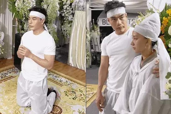Lê Dương Bảo Lâm kịp về chịu tang mẹ vợ: Ôm Quỳnh Quỳnh động viên, nói 1 câu gây xúc động