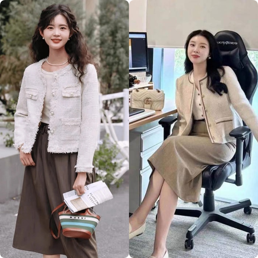 Diện áo vải tweed xinh như tiểu thư ngôn tình-11