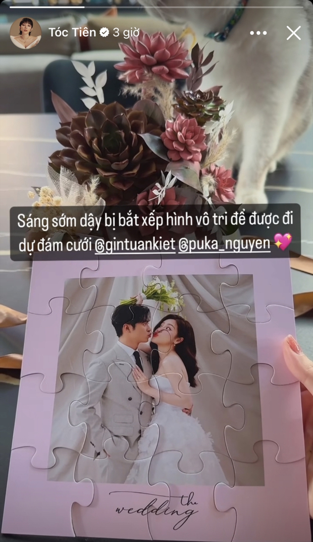 Hé lộ bức thư trong thiệp cưới Puka - Gin Tuấn Kiệt, là gì mà Tóc Tiên và dàn sao khó khăn mới đọc được?-4