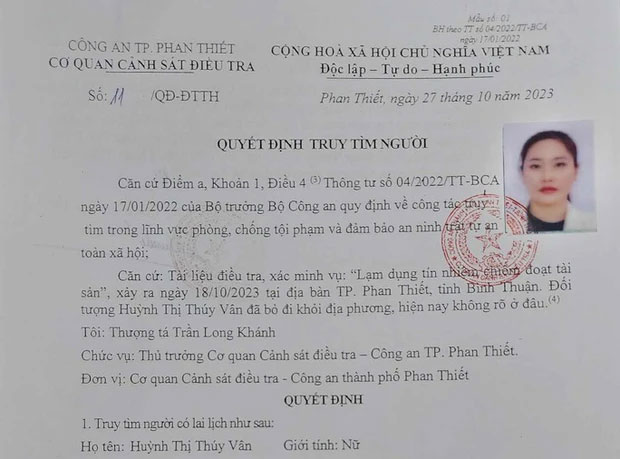 Bình Thuận: Truy tìm vợ chồng chủ hụi 9X bị tố cáo chiếm đoạt hơn 19 tỉ đồng-1