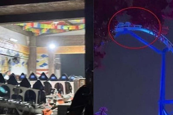 Tàu lượn siêu tốc gặp sự cố khiến hành khách mắc kẹt trên đường ray-1