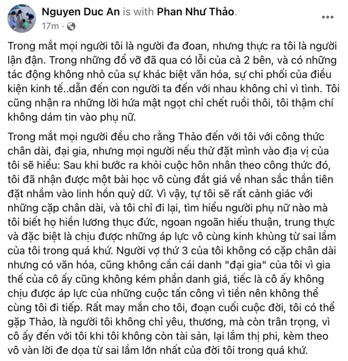 Chồng Phan Như Thảo khẳng định vợ khác hoàn toàn với những phụ nữ chỉ sống vì tiền-1