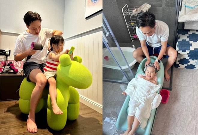 Con gái Cường Đô La quen được bố hầu hạ, mới 3 tuổi đã biết than mệt mỏi vì không có người mát-xa cho-7