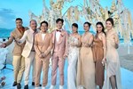 Tiệc tối đám cưới Puka - Gin Tuấn Kiệt: Hòa Minzy buộc váy quẩy bất chấp, dàn sao Vbiz hết hóa trang đến đại chiến hồ bơi-10