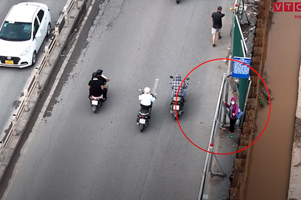 Bị dừng xe, nam thanh niên lao xe máy vào tổ CSGT kiểm tra nồng độ cồn-1