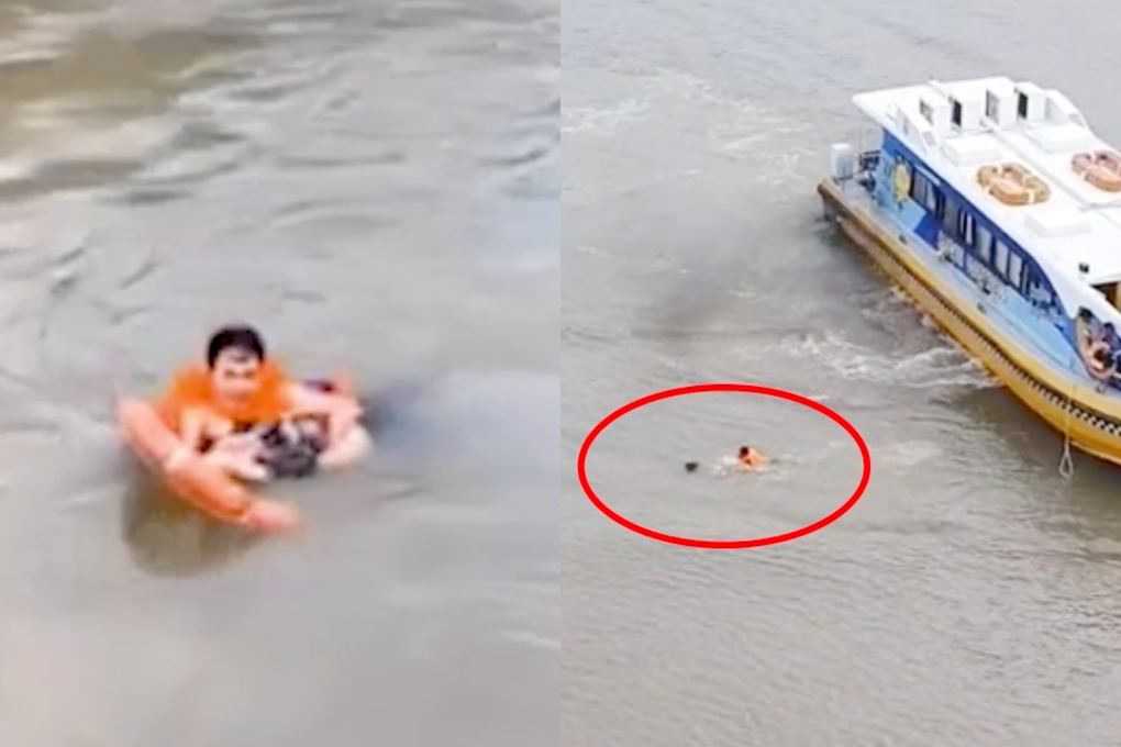 Phút nghẹt thở cứu người phụ nữ nhảy cầu ở sông Sài Gòn-2