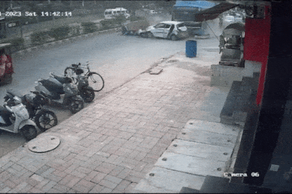 Mất lái trên đường, xe tải suýt gây tai nạn kinh hoàng-1