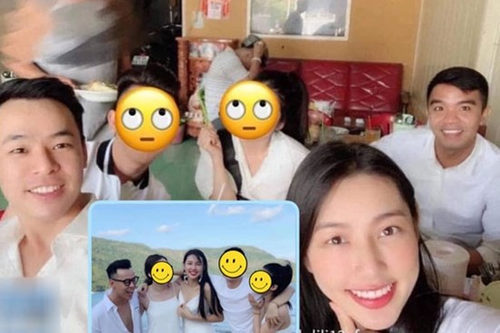 Phản ứng phía hoa hậu Thùy Tiên về ảnh chụp chung với 2 