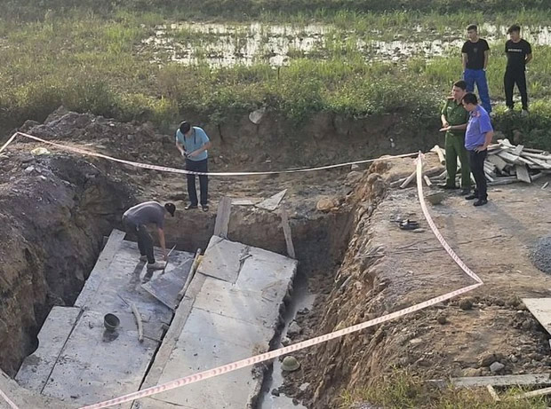 Tai nạn khi thi công đường gom cao tốc, 2 người tử vong tại chỗ-1