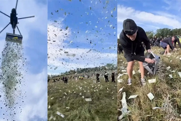 Người đàn ông 38 tuổi dùng trực thăng thả 24 tỷ đồng xuống cho người khác thoải mái nhặt-2