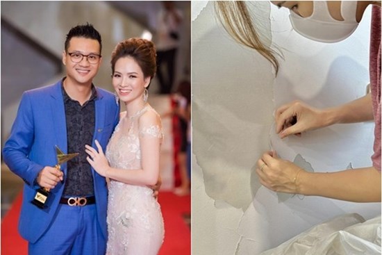 Người đẹp thời tiết Đan Lê xắn quần bốc gạch vôi vữa sửa căn nhà thứ 4, hai con trai 
