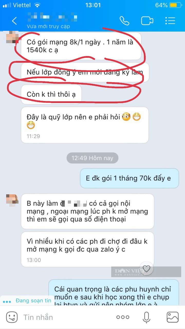 Giáo viên gây choáng: Muốn phụ huynh đăng ký gói điện thoại 240.000 đồng/tháng cho cô sử dụng-1