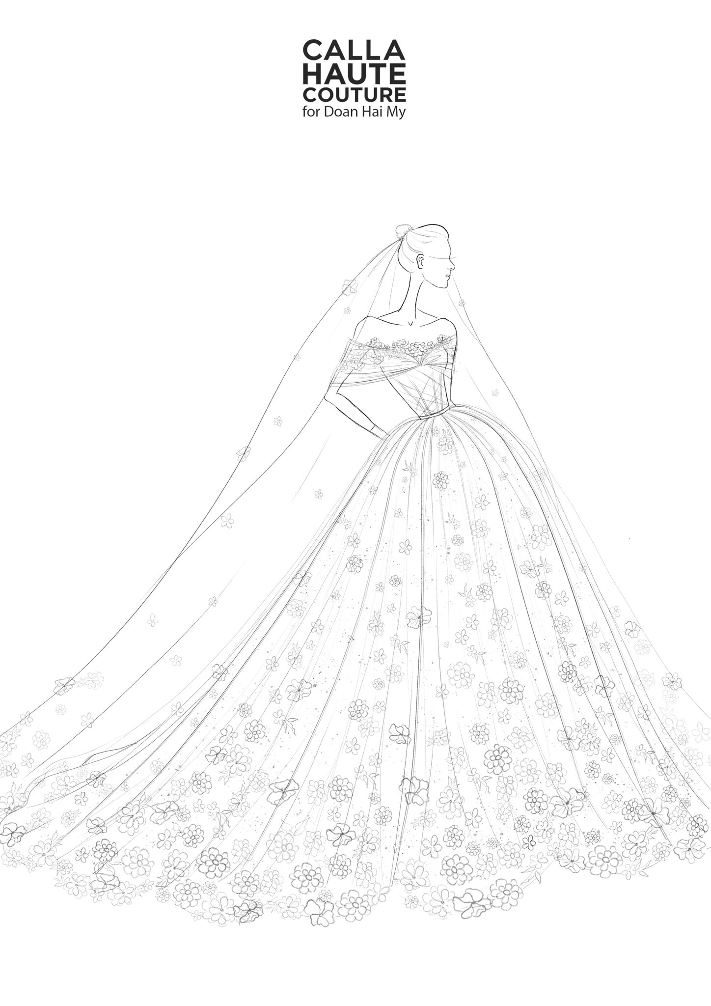 Váy cưới của Doãn Hải My: Thiết kế phủ ren ngọt ngào, cô dâu đội khăn voan đẹp tựa công chúa-5